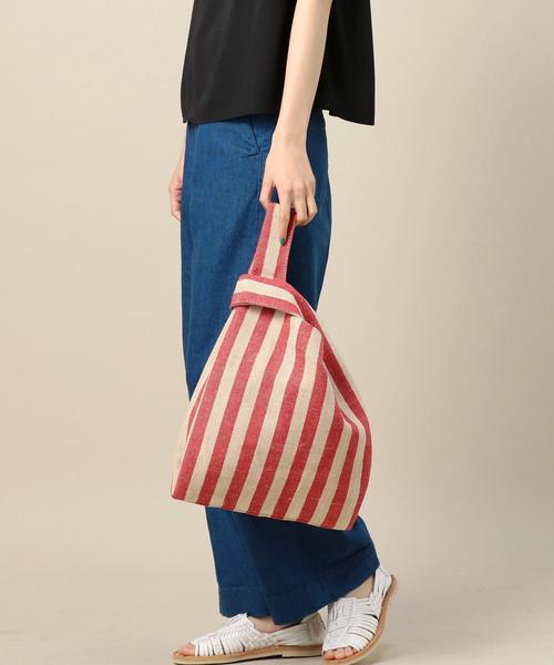 BEAUTY&YOUTH UNITED ARROWS（ビューティーアンドユースユナイテッドアローズ）の「BY ストライプショッピングバッグ ◆（トートバッグ・レディース・ブラック/ベージュ/レッド・FREE）」の11枚目の写真