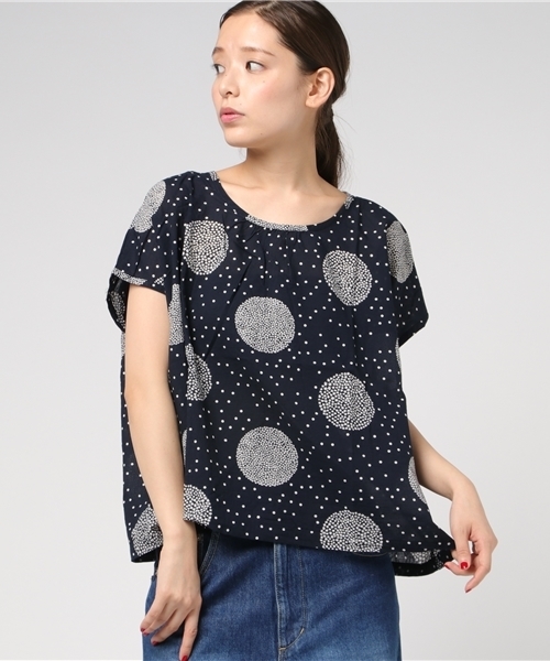 ichi（イチ）の「i c h i フラワー×ドット プルオーバー（シャツ 