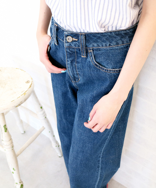 N.（N. Natural Beauty Basic）（エヌエヌナチュラルビューティーベーシック）の「◆ベーシックワイドデニム（デニムパンツ・レディース・ネイビー・MEDIUM/SMALL）」の6枚目の写真