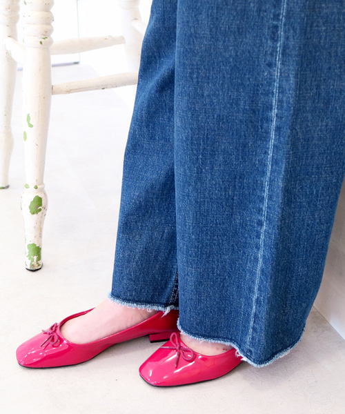 N.（N. Natural Beauty Basic）（エヌエヌナチュラルビューティーベーシック）の「◆ベーシックワイドデニム（デニムパンツ・レディース・ネイビー・MEDIUM/SMALL）」の8枚目の写真