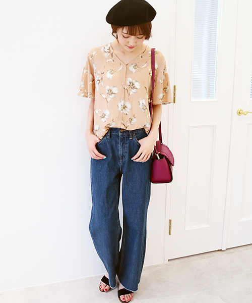 N.（N. Natural Beauty Basic）（エヌエヌナチュラルビューティーベーシック）の「◆ベーシックワイドデニム（デニムパンツ・レディース・ネイビー・MEDIUM/SMALL）」の9枚目の写真