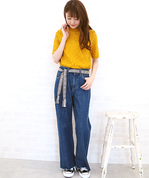 N.（N. Natural Beauty Basic）（エヌエヌナチュラルビューティーベーシック）の「◆ベーシックワイドデニム（デニムパンツ・レディース・ネイビー・MEDIUM/SMALL）」の16枚目の写真