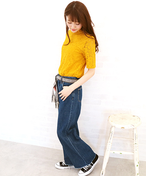 N.（N. Natural Beauty Basic）（エヌエヌナチュラルビューティーベーシック）の「◆ベーシックワイドデニム（デニムパンツ・レディース・ネイビー・MEDIUM/SMALL）」の17枚目の写真