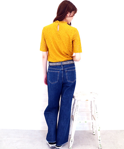 N.（N. Natural Beauty Basic）（エヌエヌナチュラルビューティーベーシック）の「◆ベーシックワイドデニム（デニムパンツ・レディース・ネイビー・MEDIUM/SMALL）」の12枚目の写真