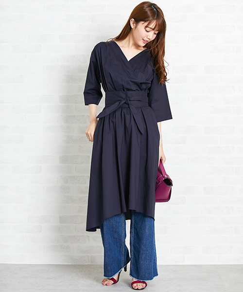 N.（N. Natural Beauty Basic）（エヌエヌナチュラルビューティーベーシック）の「◆ベーシックワイドデニム（デニムパンツ・レディース・ネイビー・MEDIUM/SMALL）」の13枚目の写真