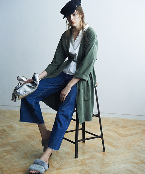 N.（N. Natural Beauty Basic）（エヌエヌナチュラルビューティーベーシック）の「◆ベーシックワイドデニム（デニムパンツ・レディース・ネイビー・MEDIUM/SMALL）」の18枚目の写真