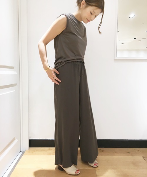 Deuxieme Classe(ドゥーズィエムクラス)の「追加 ドロスト ワイドパンツ◆(その他パンツ・レディース・ネイビー/カーキ/ブラック・FREE)」の5枚目の写真