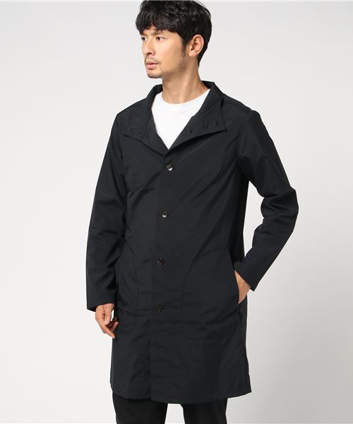 Audience（オーディエンス）の「撥水ナイロンタフタ レイズドネックコート（ステンカラーコート・メンズ・カーキ/ブラック/ネイビー/キャメル・M/L）」の15枚目の写真