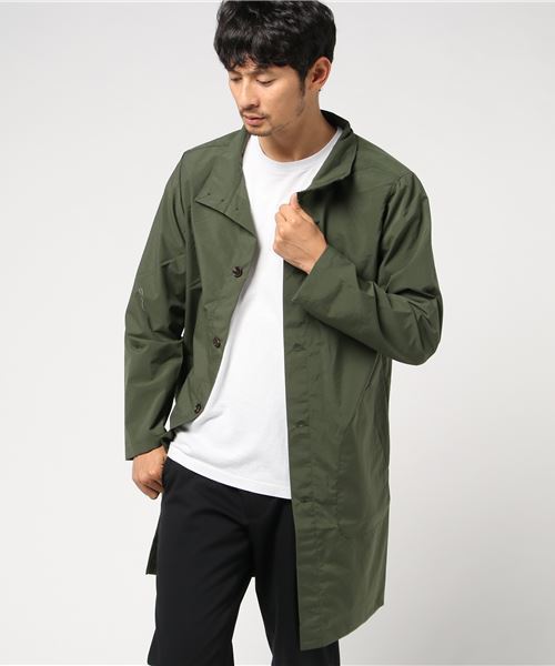 Audience（オーディエンス）の「撥水ナイロンタフタ レイズドネックコート（ステンカラーコート・メンズ・カーキ/ブラック/ネイビー/キャメル・M/L）」の14枚目の写真