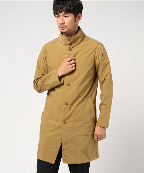 Audience（オーディエンス）の「撥水ナイロンタフタ レイズドネックコート（ステンカラーコート・メンズ・カーキ/ブラック/ネイビー/キャメル・M/L）」の12枚目の写真