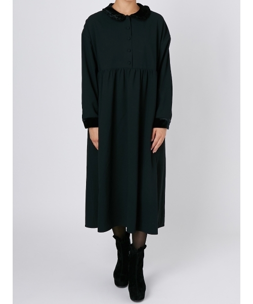 merry jenny（メリージェニー）の「ベロアフリルワンピース（ワンピース・レディース・ブラック/ワイン/イエロー・FREE）」の2枚目の写真