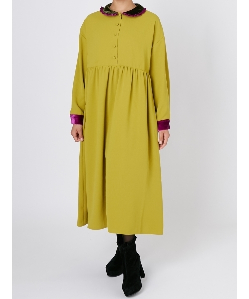 merry jenny（メリージェニー）の「ベロアフリルワンピース（ワンピース・レディース・ブラック/ワイン/イエロー・FREE）」の13枚目の写真