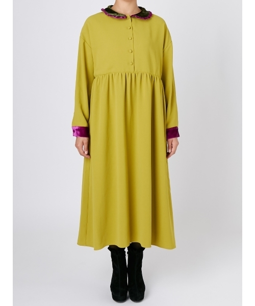 merry jenny（メリージェニー）の「ベロアフリルワンピース（ワンピース・レディース・ブラック/ワイン/イエロー・FREE）」の4枚目の写真