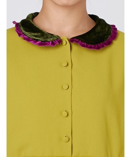 merry jenny（メリージェニー）の「ベロアフリルワンピース（ワンピース・レディース・ブラック/ワイン/イエロー・FREE）」の9枚目の写真