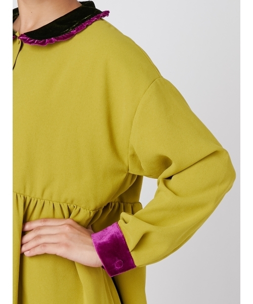 merry jenny（メリージェニー）の「ベロアフリルワンピース（ワンピース・レディース・ブラック/ワイン/イエロー・FREE）」の15枚目の写真