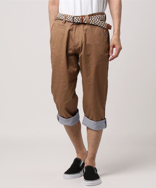 おしゃれスタ(オシャレスタ)の「ベルト付きクロップドパンツ(IR)(その他パンツ・メンズ・ブラック/オフホワイト/ベージュ/ネイビー・L/M/XL)」の20枚目の写真