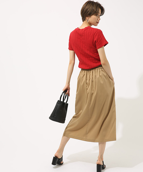 AZUL by moussy（アズールバイマウジー）の「ツイルトレンチSK（スカート・レディース・カーキ/ベージュ/イエロー系その他・MEDIUM/SMALL）」の9枚目の写真