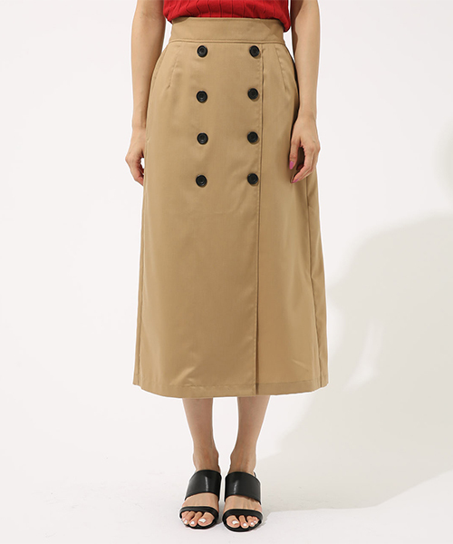 AZUL by moussy（アズールバイマウジー）の「ツイルトレンチSK（スカート・レディース・カーキ/ベージュ/イエロー系その他・MEDIUM/SMALL）」の8枚目の写真