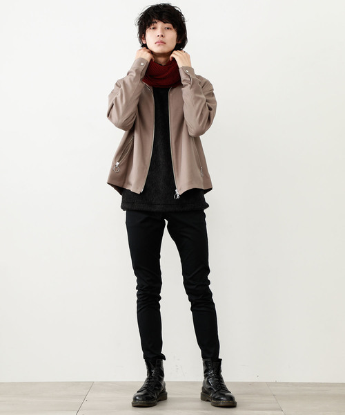 STUDIOUS(ステュディオス)の「【STUDIOUS】シャイニーツイル3リングジップブルゾン(ブルゾン・メンズ・ブラック/ベージュ/ネイビー/カーキ・1/2/3)」の21枚目の写真