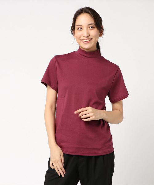 PUNYUS（プニュズ）の「ハイネックTシャツ（Tシャツ/カットソー・レディース・ホワイト/ブラック/ワイン/ダークベージュ・1/2/4/3）」の4枚目の写真