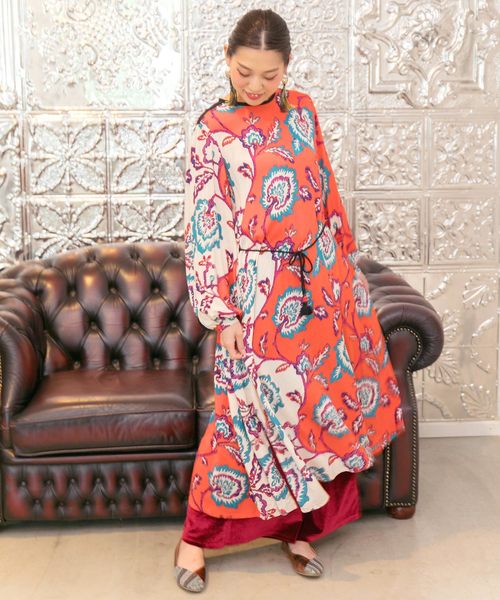 チャイハネ（チャイハネ）の「【チャイハネ】フォークロアシャイニーパンプス フラットシューズ（パンプス・レディース・ブラック系その他/オレンジ系その他・MEDIUM/LARGE）」の6枚目の写真