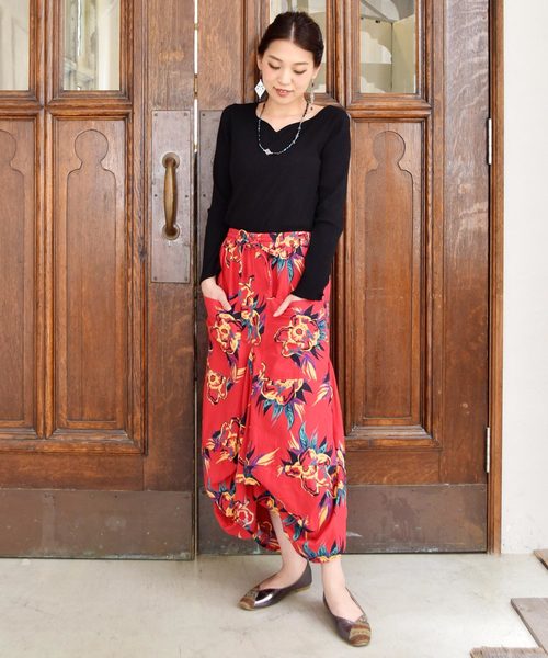 チャイハネ（チャイハネ）の「【チャイハネ】フォークロアシャイニーパンプス フラットシューズ（パンプス・レディース・ブラック系その他/オレンジ系その他・MEDIUM/LARGE）」の11枚目の写真