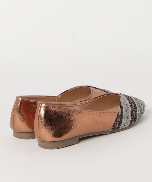 チャイハネ（チャイハネ）の「【チャイハネ】フォークロアシャイニーパンプス フラットシューズ（パンプス・レディース・ブラック系その他/オレンジ系その他・MEDIUM/LARGE）」の12枚目の写真