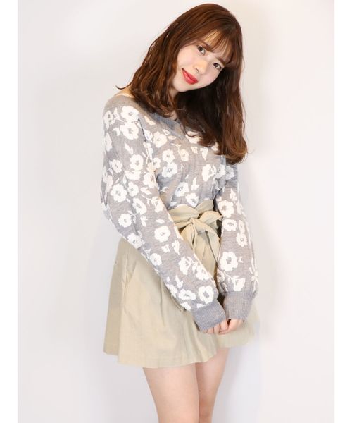 dazzlin - リブニットジャガードtops♡ dazzlin（ダズリン）の「ハーフスリーブレイヤードカーデ