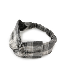 ツイードチェックヘアターバン