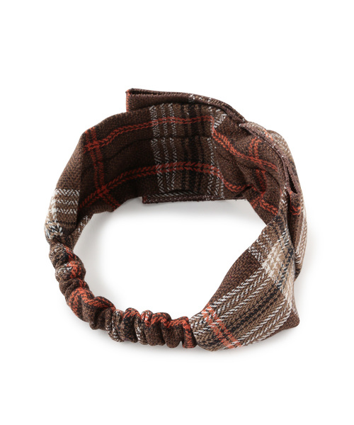 ROPE' PICNIC（ロペピクニック）の「ツイードチェックヘアターバン（ヘアバンド・レディース・ブラウン/グレー・FREE）」の7枚目の写真