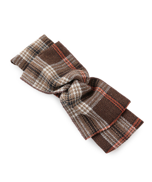 ROPE' PICNIC（ロペピクニック）の「ツイードチェックヘアターバン（ヘアバンド・レディース・ブラウン/グレー・FREE）」の6枚目の写真