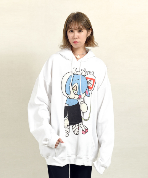 MILKBOY BRUTAL RABBIT HOODIE うさぎパーカー MILKBOY（ミルクボーイ）の「MILKBOYBRUTAL RABBIT パーカー
