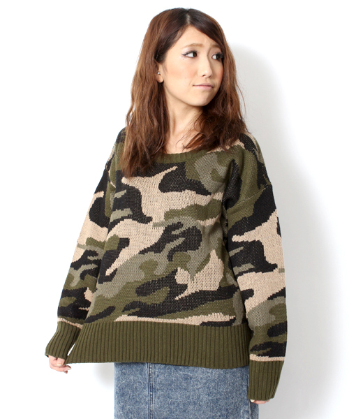 WEGO（ウィゴー）の「WEGO/迷彩柄ニット（ニット/セーター）」 - WEAR