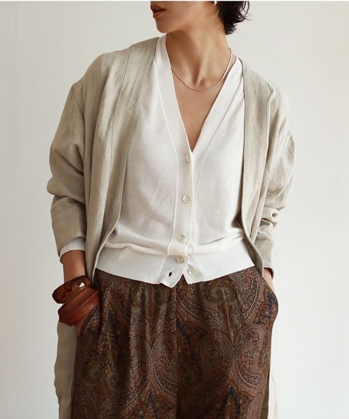 TODAYFUL（トゥデイフル）の「ハイツイストニットカーディガン（カーディガン/ボレロ・レディース・ホワイト/オリーブ/モカ・FREE）」の2枚目の写真