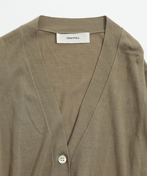 TODAYFUL（トゥデイフル）の「ハイツイストニットカーディガン（カーディガン/ボレロ・レディース・ホワイト/オリーブ/モカ・FREE）」の10枚目の写真