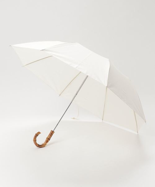 Traditional Weatherwear(トラディショナルウェザーウェア)の「折りたたみ傘 バンブー(折りたたみ傘・レディース・ホワイト/ライトグレー/ネイビー/セージグリーン/ベージュ系その他/グリーン系その他/ブルー系その他/オレンジ系その他/ブルー系その他2・FREE)」の3枚目の写真