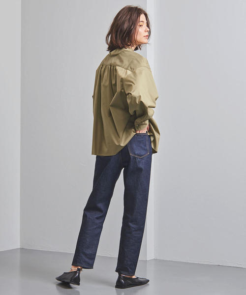 UNITED ARROWS（ユナイテッドアローズ）の「＜HYKE（ハイク）＞2WAY シャツ■■■（シャツ/ブラウス・レディース・ベージュ/ホワイト・2/1）」の6枚目の写真