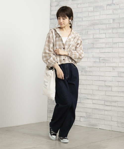 WEGO(ウィゴー)の「WEGO/ルーズフードシャツ(シャツ/ブラウス・レディース・レッド系その他2/ライトベージュ/ベージュ系その他2・FREE)」の8枚目の写真