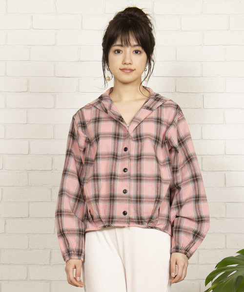 WEGO(ウィゴー)の「WEGO/ルーズフードシャツ(シャツ/ブラウス・レディース・レッド系その他2/ライトベージュ/ベージュ系その他2・FREE)」の16枚目の写真