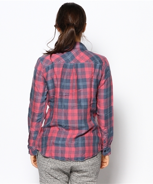 Ray BEAMS（レイビームス）の「Rails / テンセル チェックシャツ（シャツ/ブラウス・レディース・レッド・ONE SIZE）」の4枚目の写真