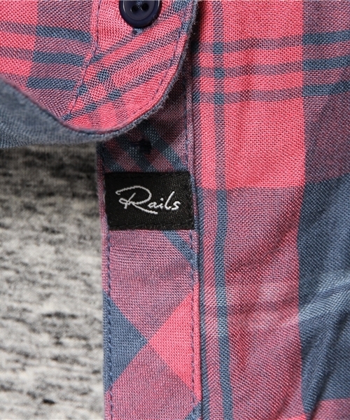 Ray BEAMS（レイビームス）の「Rails / テンセル チェックシャツ（シャツ/ブラウス・レディース・レッド・ONE SIZE）」の8枚目の写真