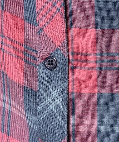Ray BEAMS（レイビームス）の「Rails / テンセル チェックシャツ（シャツ/ブラウス・レディース・レッド・ONE SIZE）」の9枚目の写真