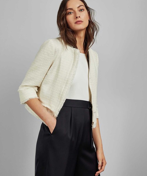 Ted Baker(テッドベーカー)の「XENIAA ツイードジャケット(テーラードジャケット)」|アイボリー