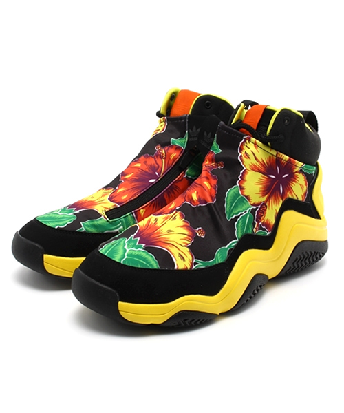 adidas ジェレミースコット黒/黄 ハイカット バスケットシューズ 美品】アディダスadidasハイカットスニーカー ジェレミー