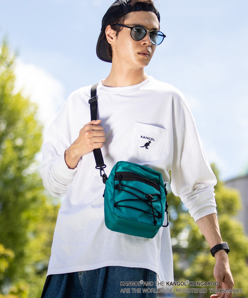 KANGOL（カンゴール）の「∴WEGO/【WEB限定】KANGOL 別注ビッグシルエットポケットロンT（Tシャツ/カットソー・メンズ・パープル/ブラウン/ブラック/ホワイト/ライトピンク/ベージュ・LARGE/MEDIUM）」の2枚目の写真