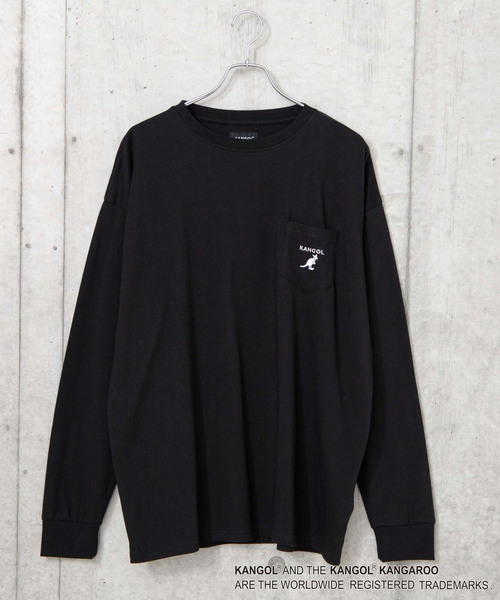 KANGOL（カンゴール）の「∴WEGO/【WEB限定】KANGOL 別注ビッグシルエットポケットロンT（Tシャツ/カットソー・メンズ・パープル/ブラウン/ブラック/ホワイト/ライトピンク/ベージュ・LARGE/MEDIUM）」の18枚目の写真