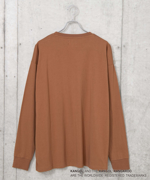 KANGOL（カンゴール）の「∴WEGO/【WEB限定】KANGOL 別注ビッグシルエットポケットロンT（Tシャツ/カットソー・メンズ・パープル/ブラウン/ブラック/ホワイト/ライトピンク/ベージュ・LARGE/MEDIUM）」の15枚目の写真