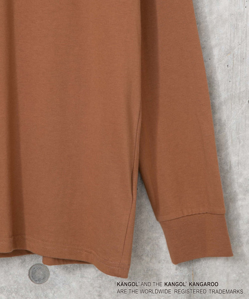 KANGOL（カンゴール）の「∴WEGO/【WEB限定】KANGOL 別注ビッグシルエットポケットロンT（Tシャツ/カットソー・メンズ・パープル/ブラウン/ブラック/ホワイト/ライトピンク/ベージュ・LARGE/MEDIUM）」の12枚目の写真