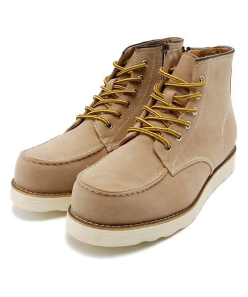 WEGO(ウィゴー)の「WEGO/ワークブーツ(ブーツ・メンズ・ベージュ/ブラウン/ブラック・27/25.5/26.5/26/28)」の3枚目の写真