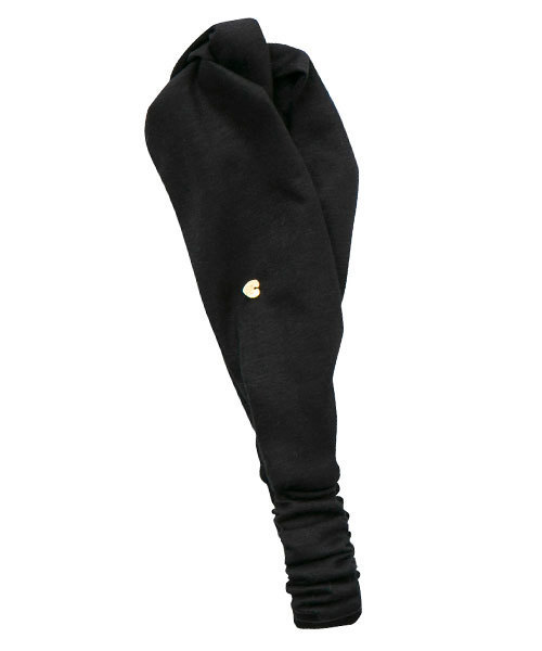 MILKFED.(ミルクフェド)の「JERSEY CROSS HAIR BAND (ヘアバンド/クロス/バイカラー/無地/ボーダー)(ヘアバンド・レディース・ホワイト/ブラック/ブルー/ネイビー・ONE SIZE)」の2枚目の写真